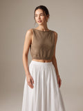 Cotton Blends Crop Tank Top