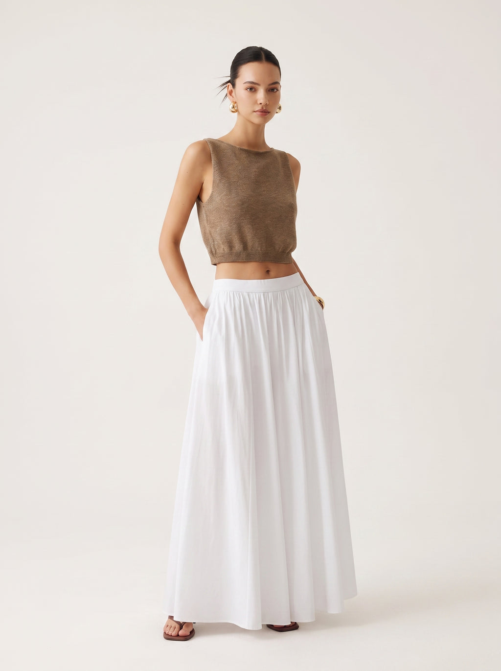 Cotton Blends Crop Tank Top
