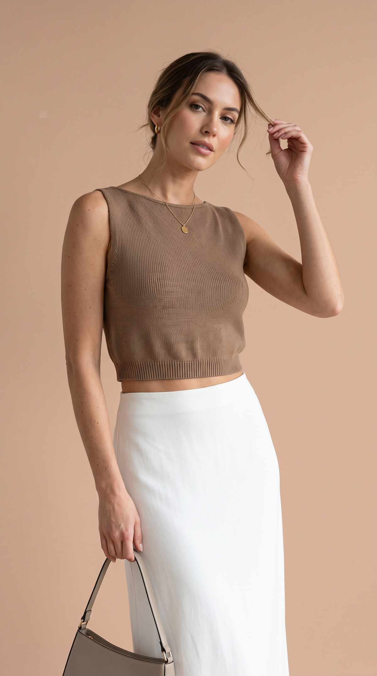 Cotton Blends Crop Tank Top