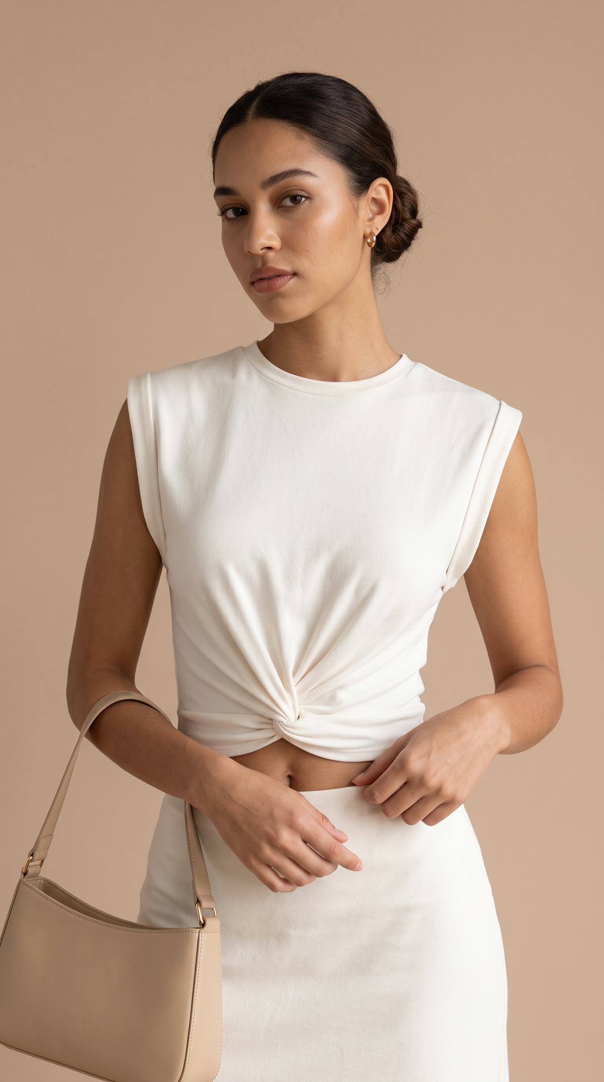 Cotton Knotted T-Shirt