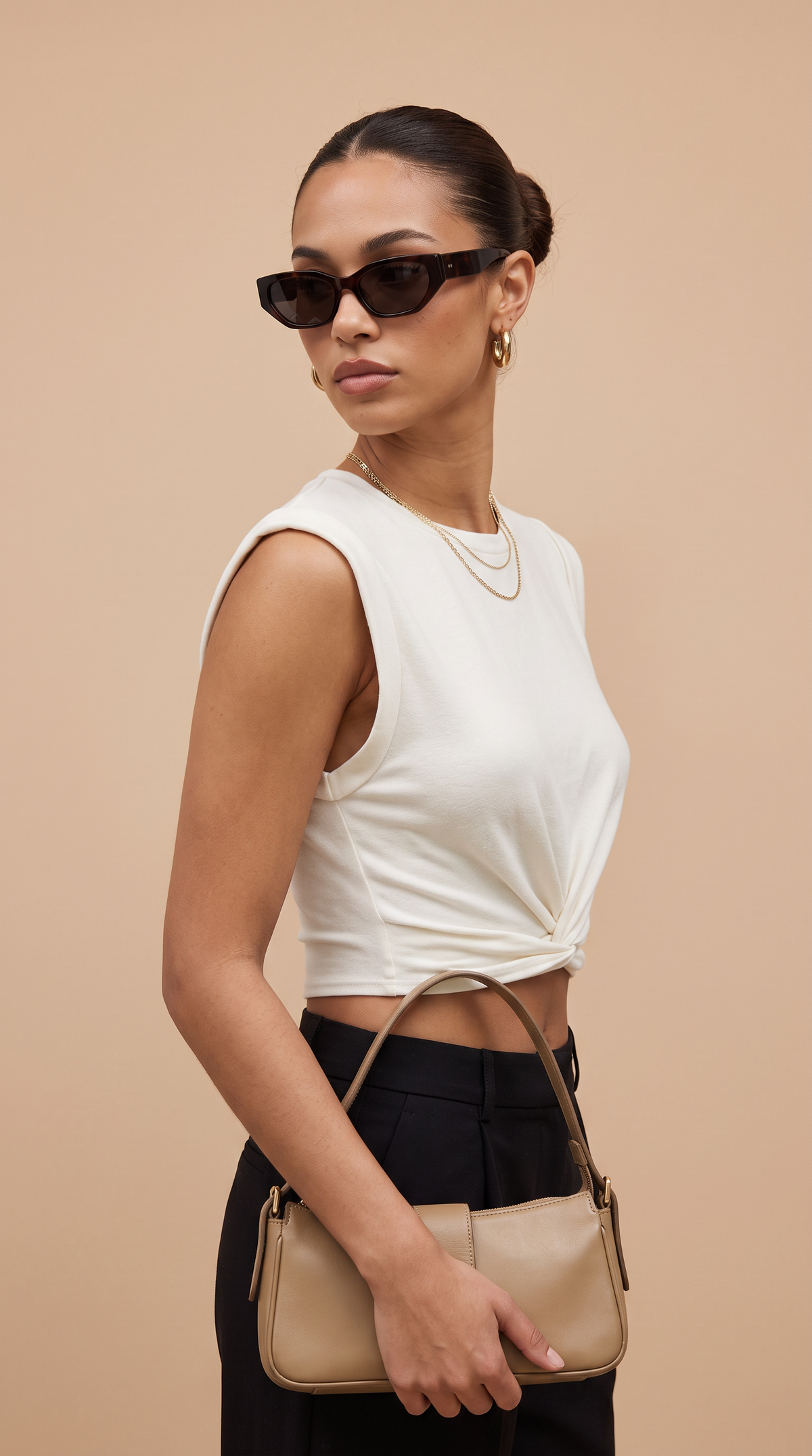 Cotton Knotted T-Shirt