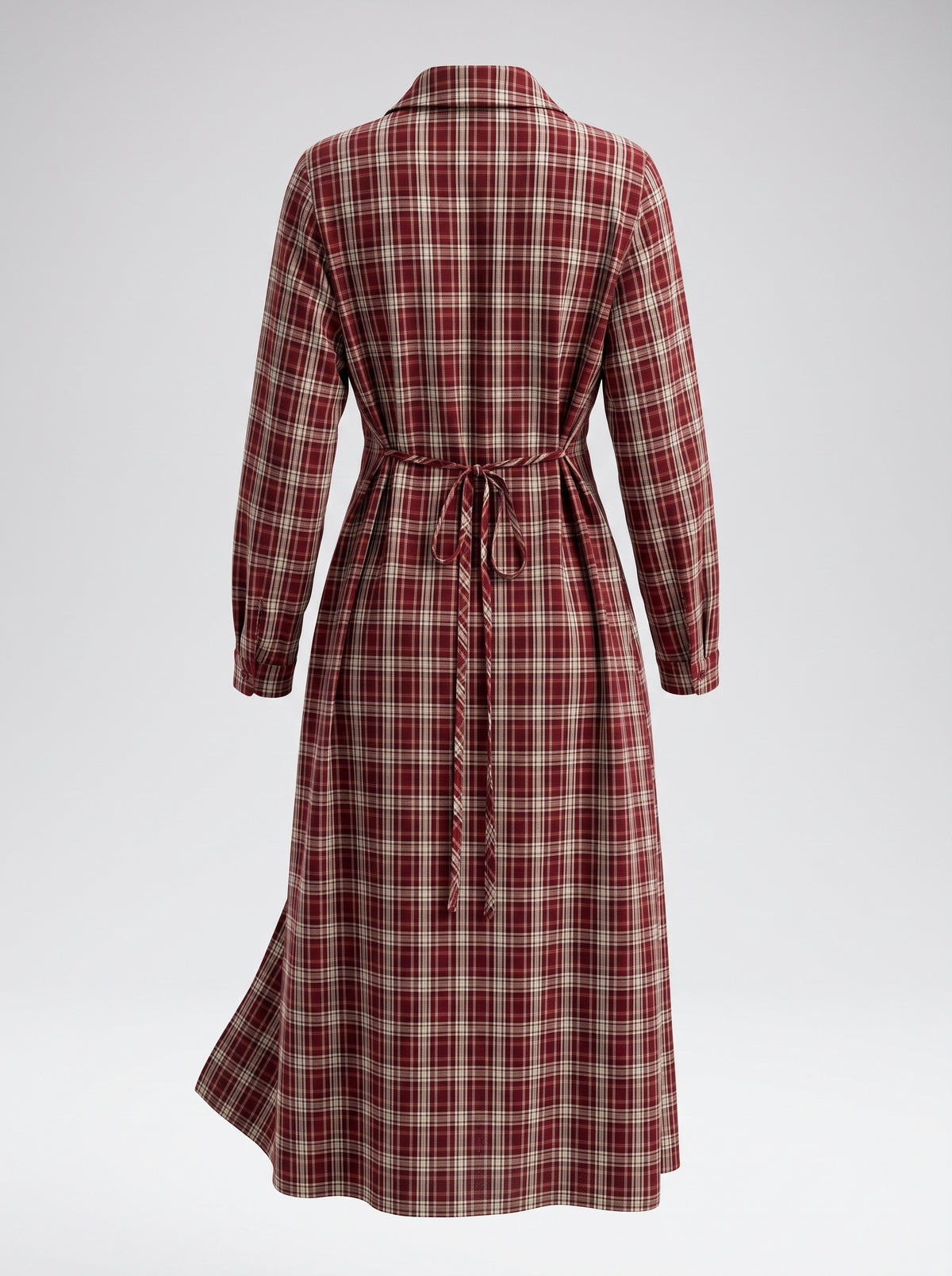 Plaid Button Front Shirt Dress
