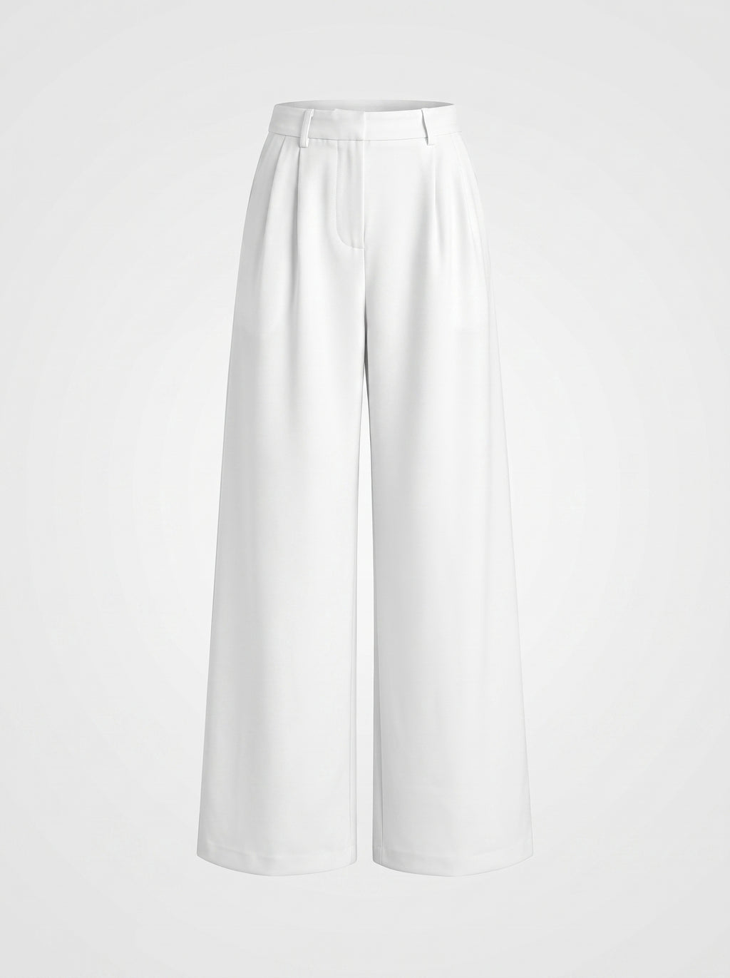 Solid Wide Leg Pants Without Belt