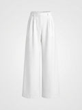 Solid Wide Leg Pants Without Belt