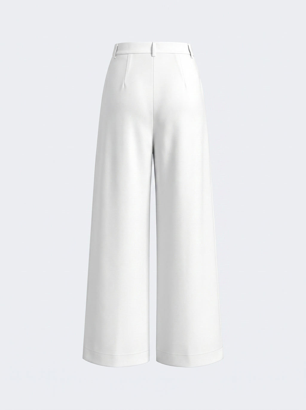 Solid Wide Leg Pants Without Belt