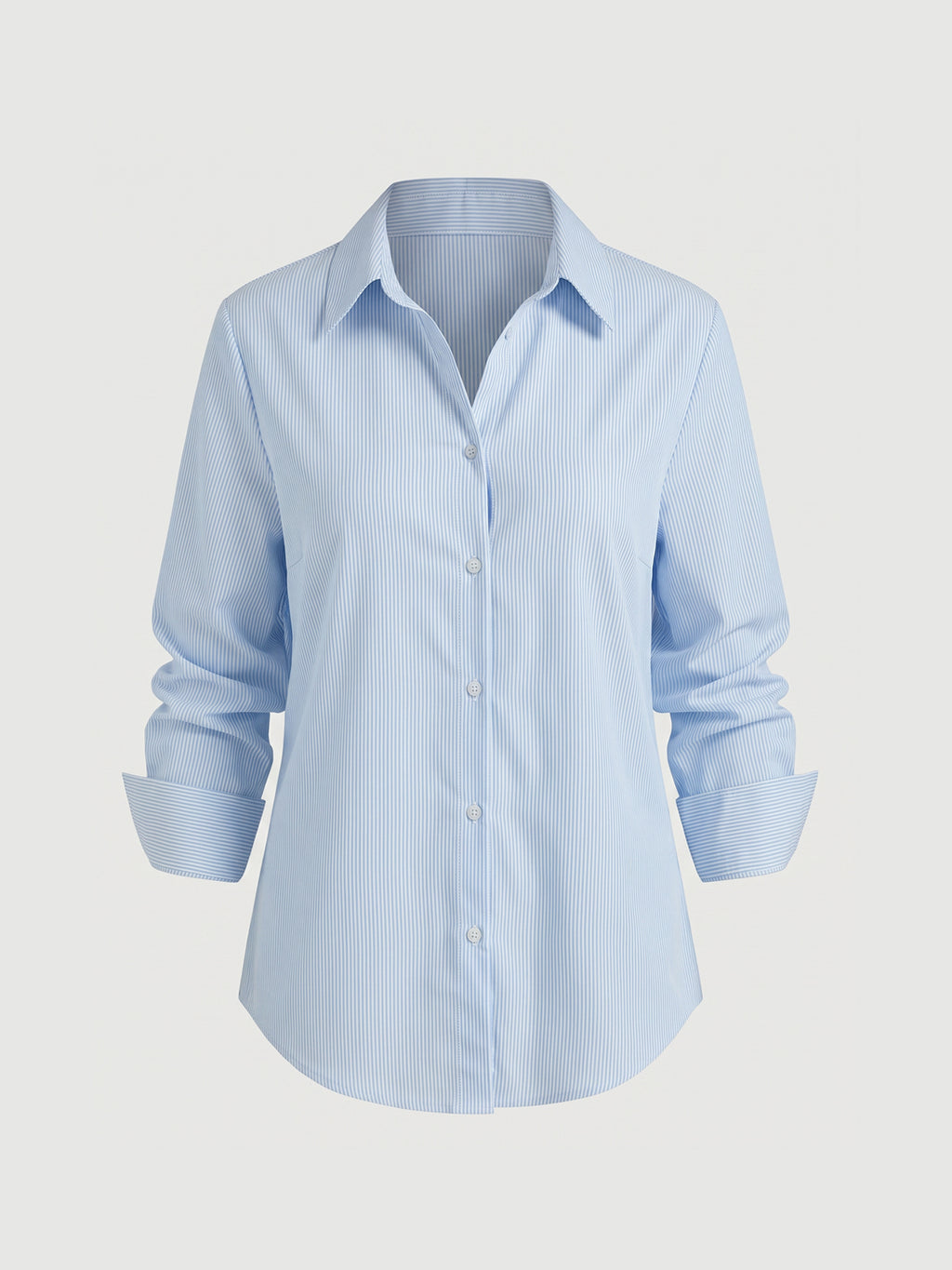 Lapel Pinstripe Versatile Shirt