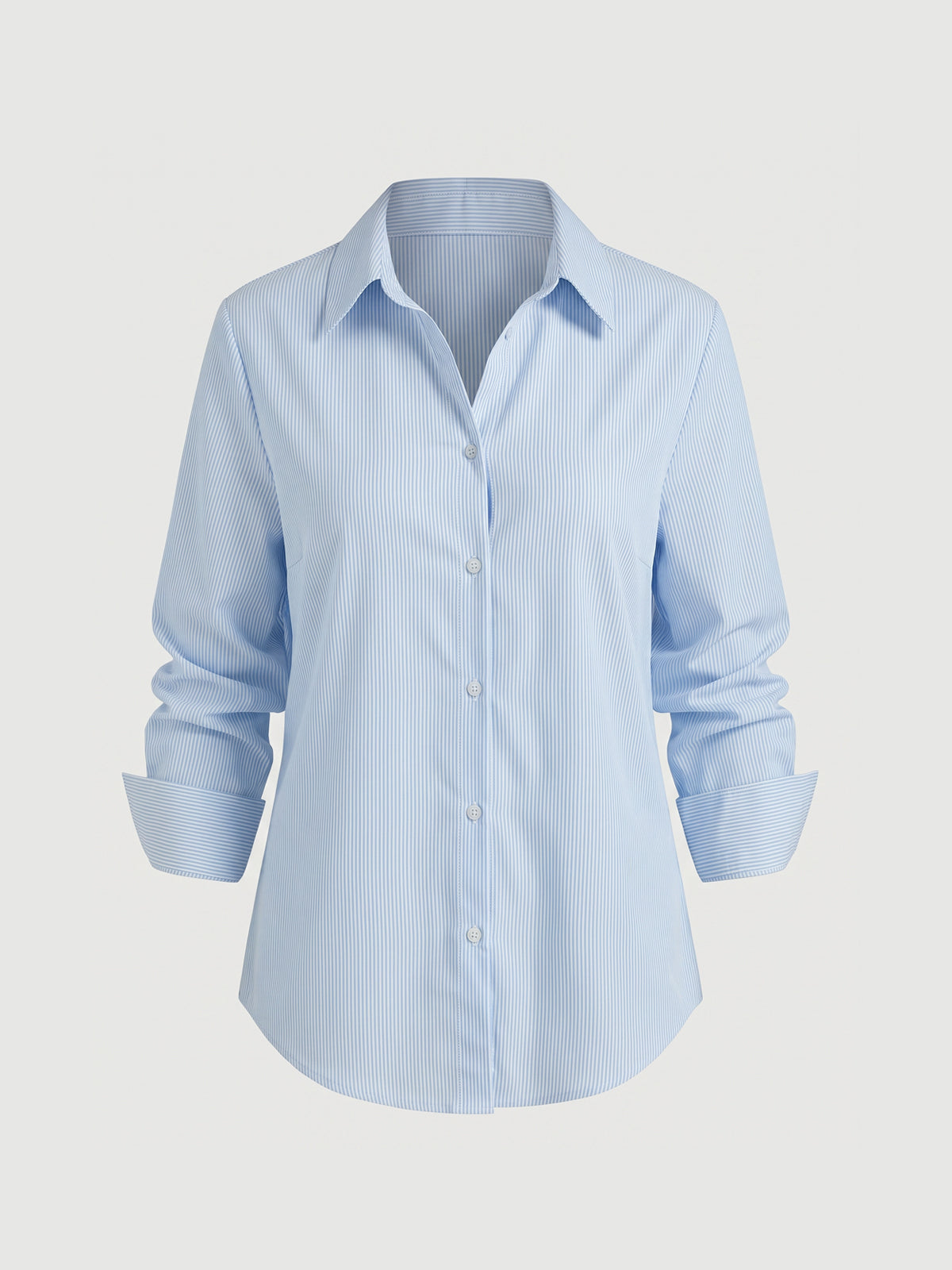 Lapel Pinstripe Versatile Shirt
