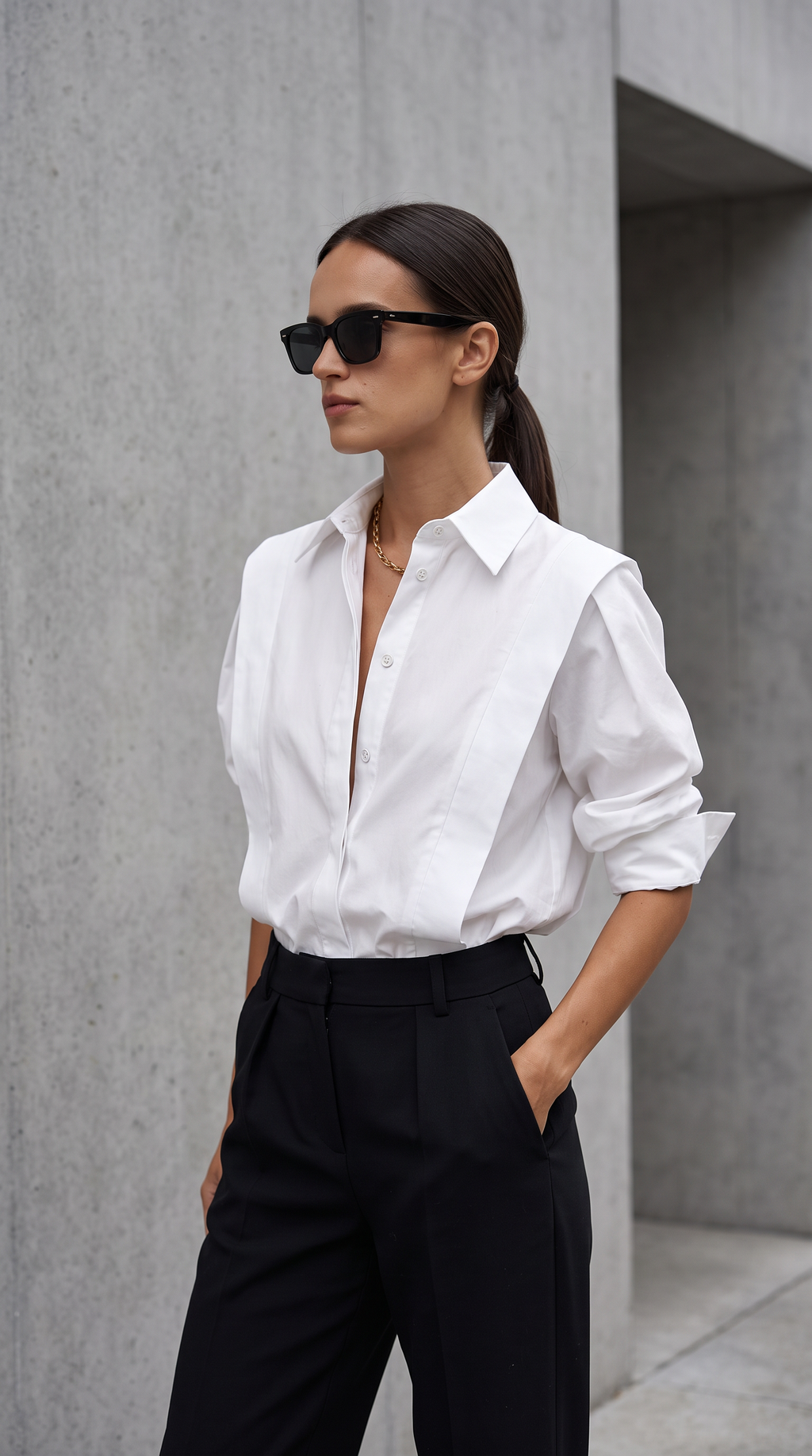Oversized Button Down Cotton Shirt