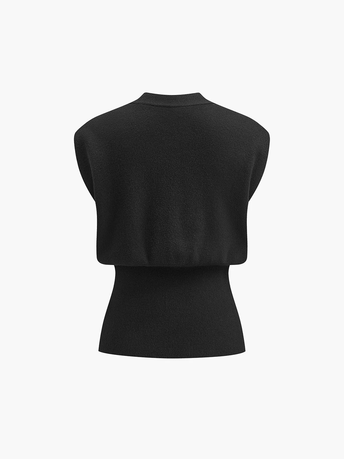 V-Neck Buttoned Detail Sweater Vest
