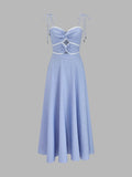 Cutout Tie Strap Maxi Dress