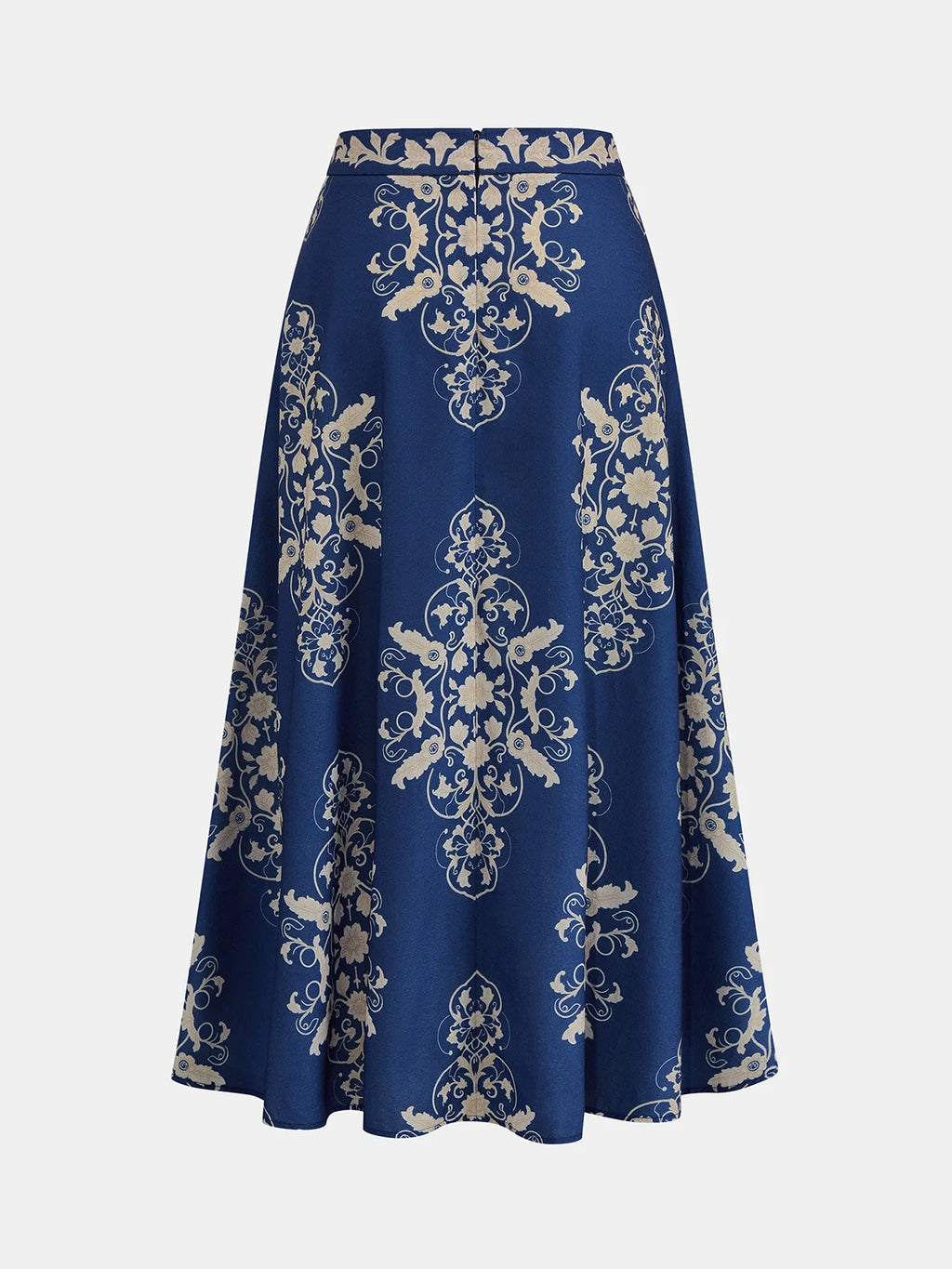 Baroque Print Cami Crop Top & Maxi Skirt Set