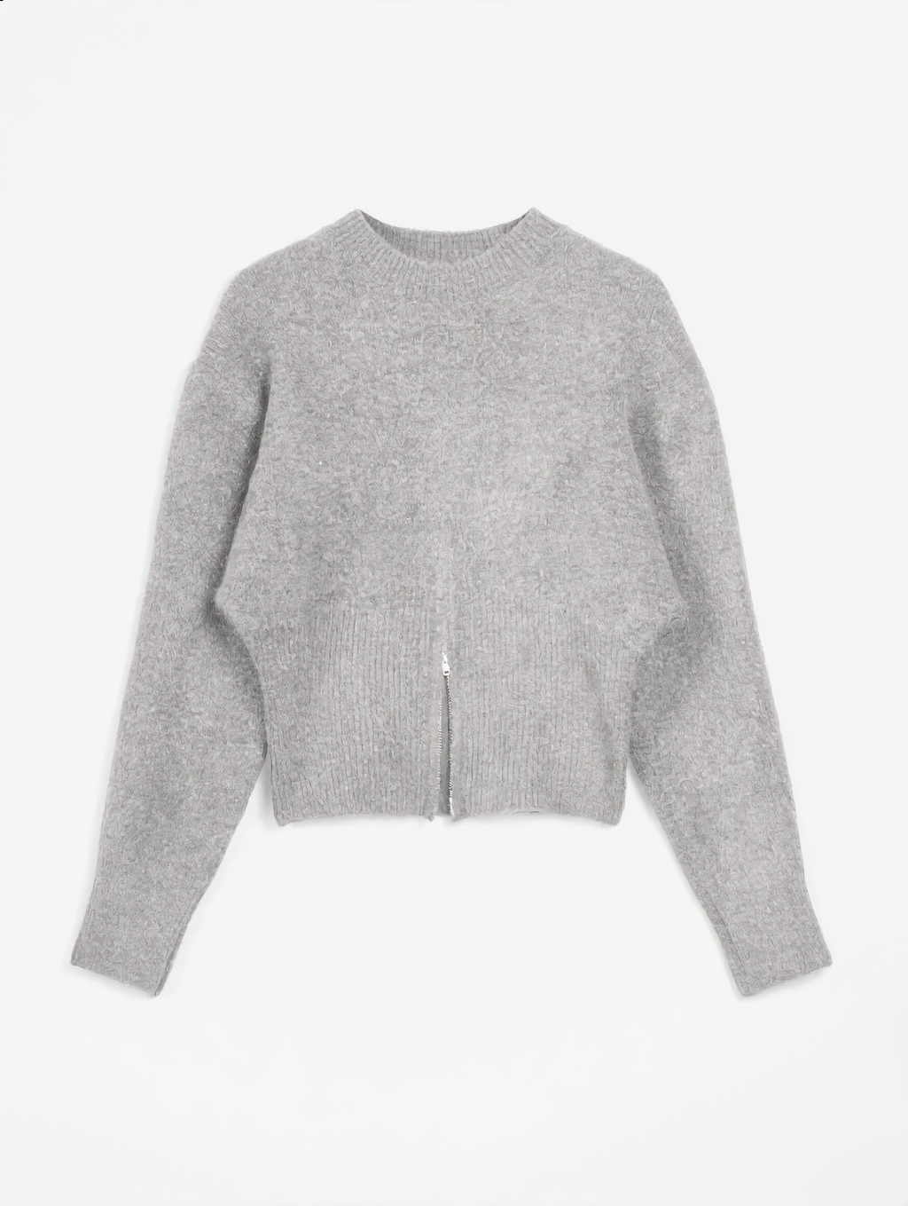 Half Zip Fuzzy Sweater