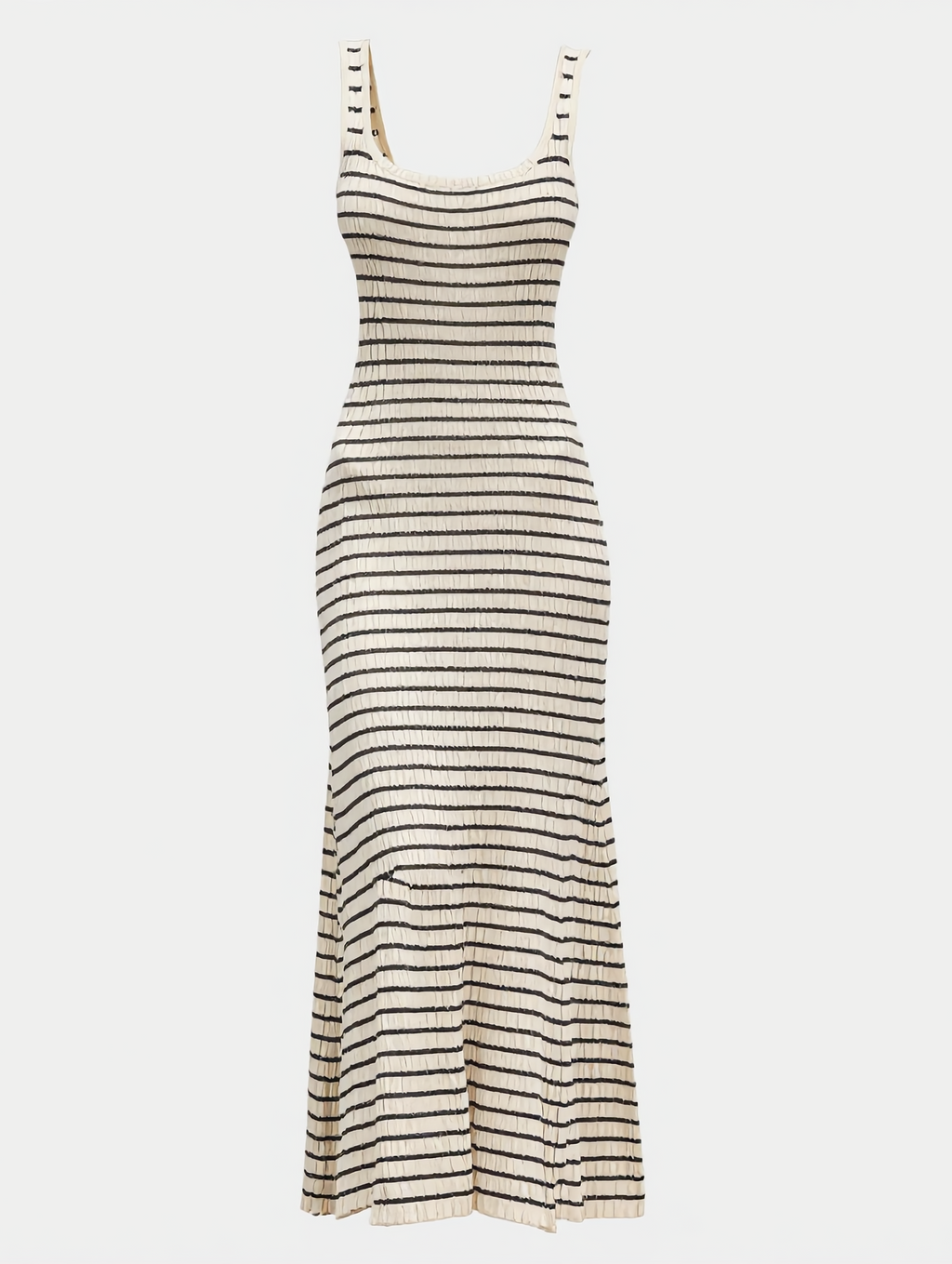 Old Money Aesthetics Stripe Long Knit Dress
