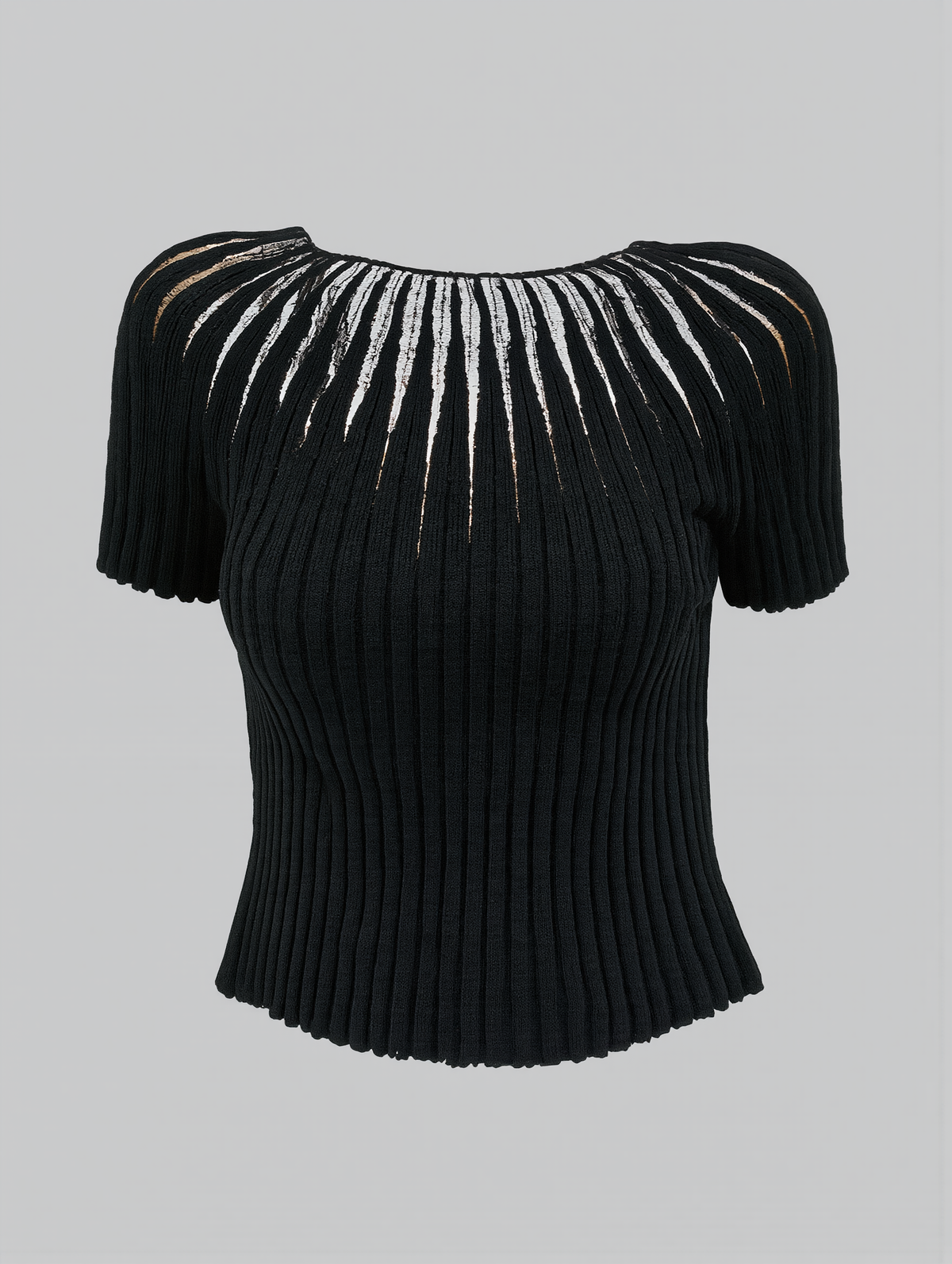 Plain Short Sleeve Knit Top