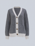 Oversized Herringbone Cardigan