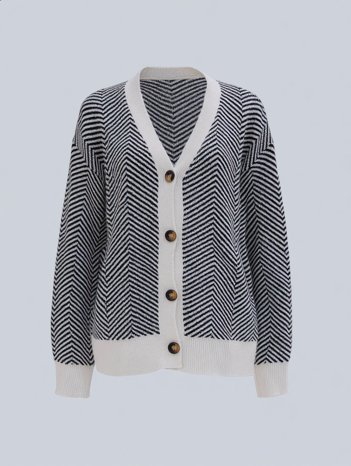 Oversized Herringbone Cardigan