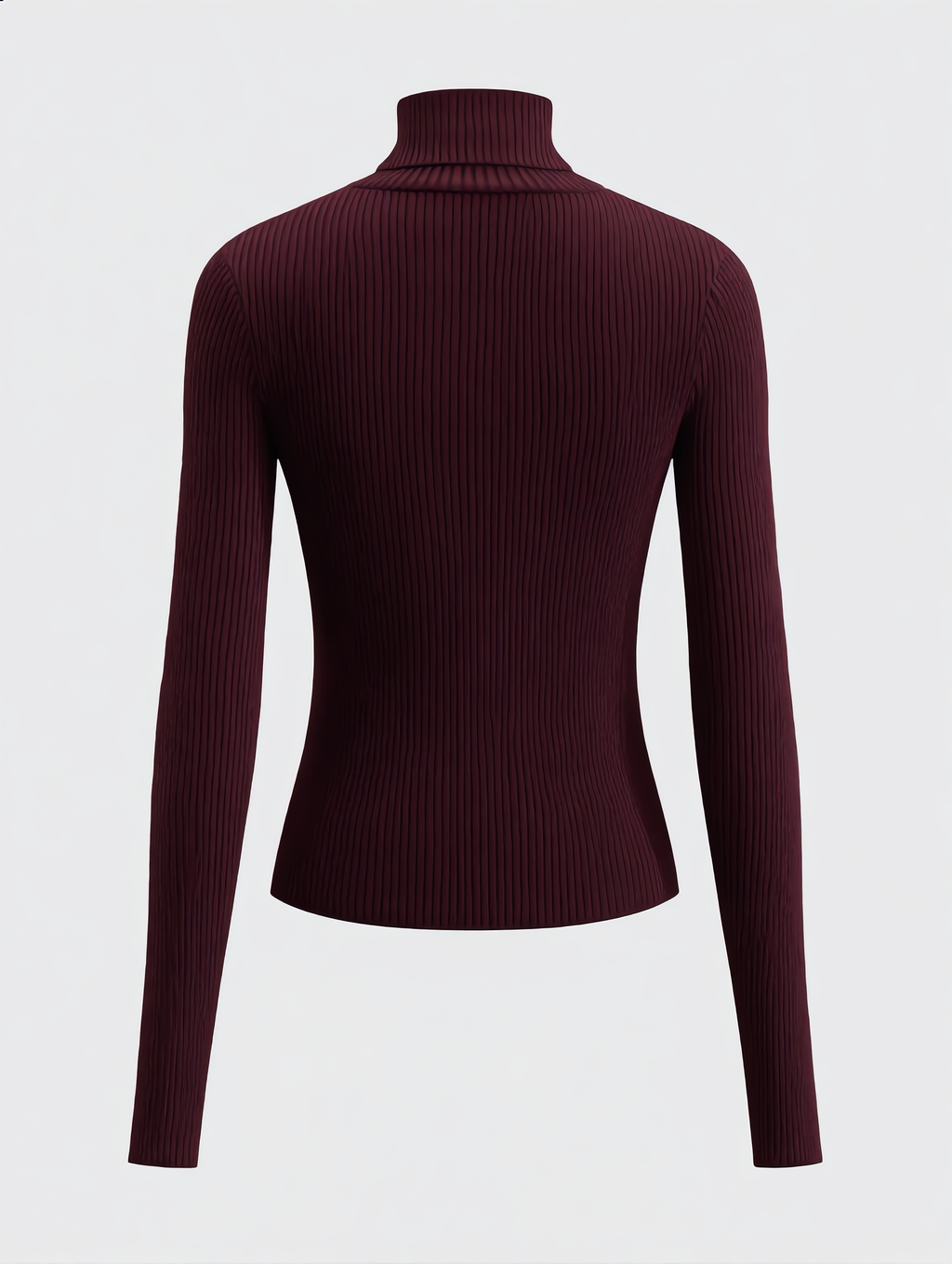 Minimalist Turtleneck Slim Knit Top