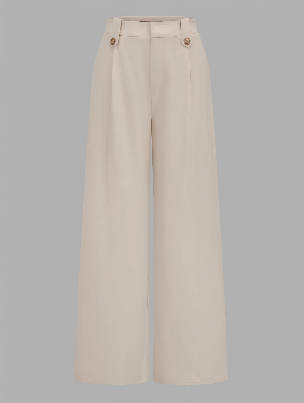 V-neck button-front cropped fitted vest and wide-leg trousers set