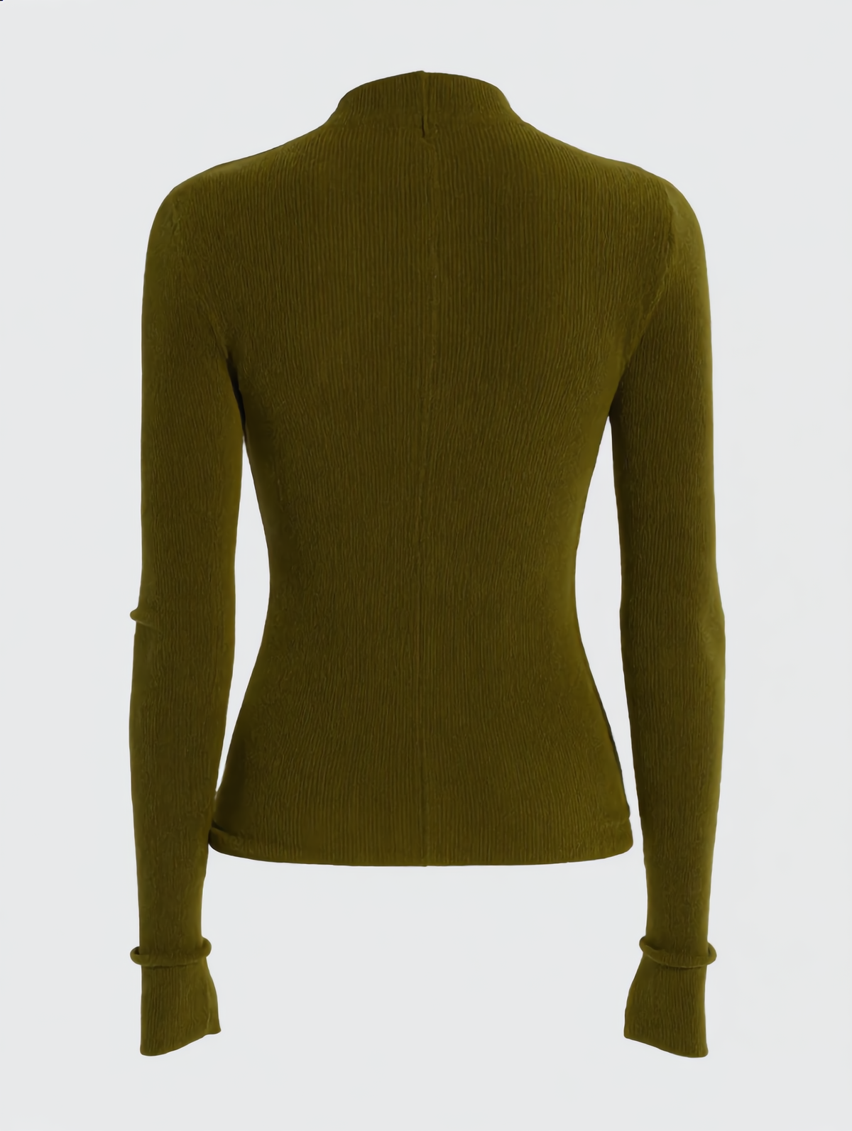 Mock Neck Wool-Blend Knit Top