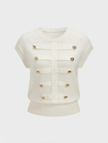 Napoleon Metal Detail Crew Neck Knit Top